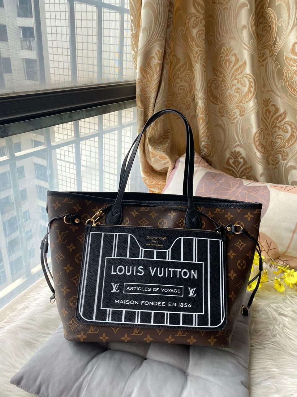 Buy First Copy Louis Vuitton Neverfull Inside Out Women Tote Bag - Master Quality 7A Mirror at Lowest Price Online India