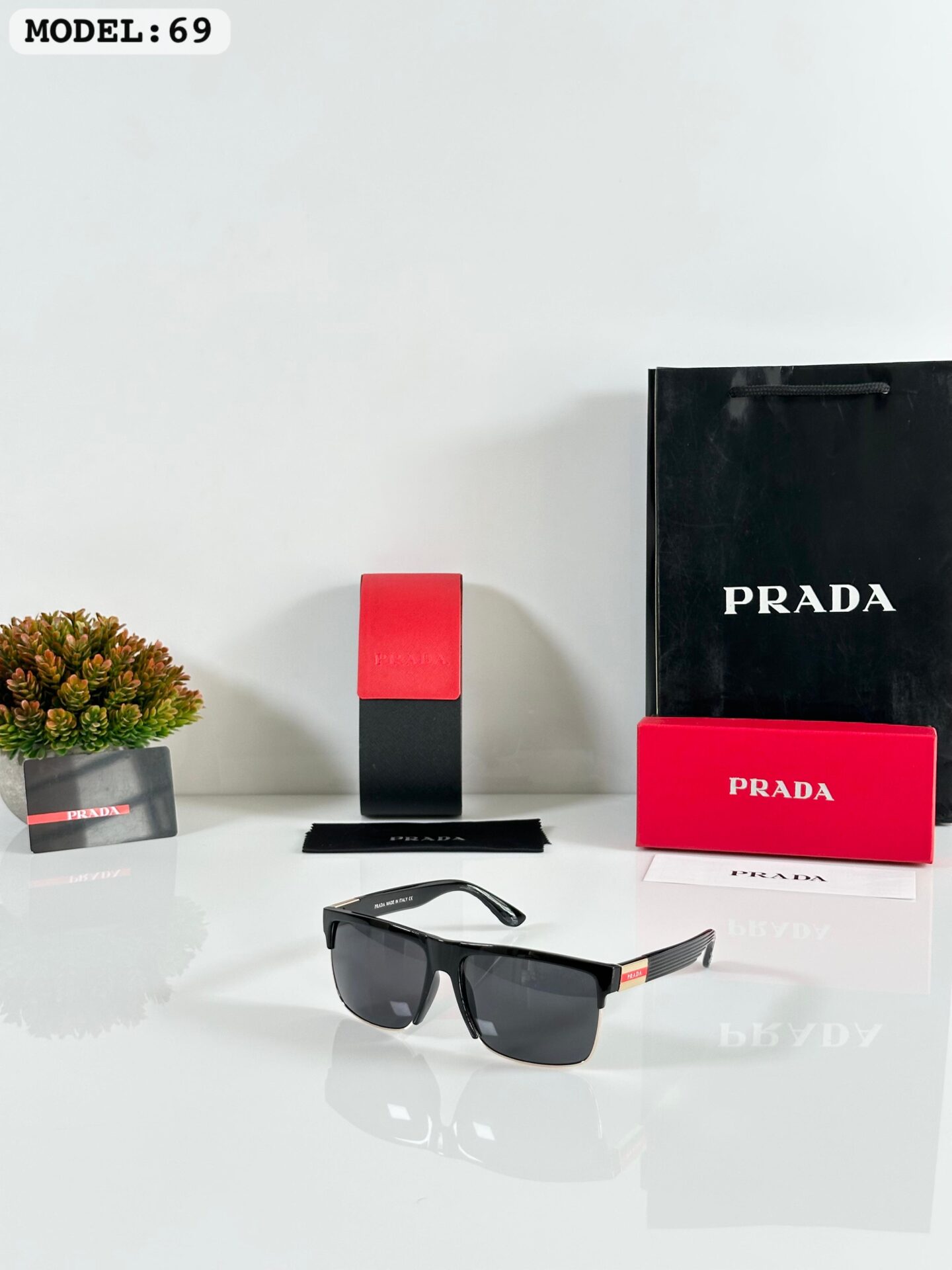 Buy First Copy Prada Men’s Sunglasses Rectangle Frame - Master Quality 7A Mirror at Lowest Price Online India