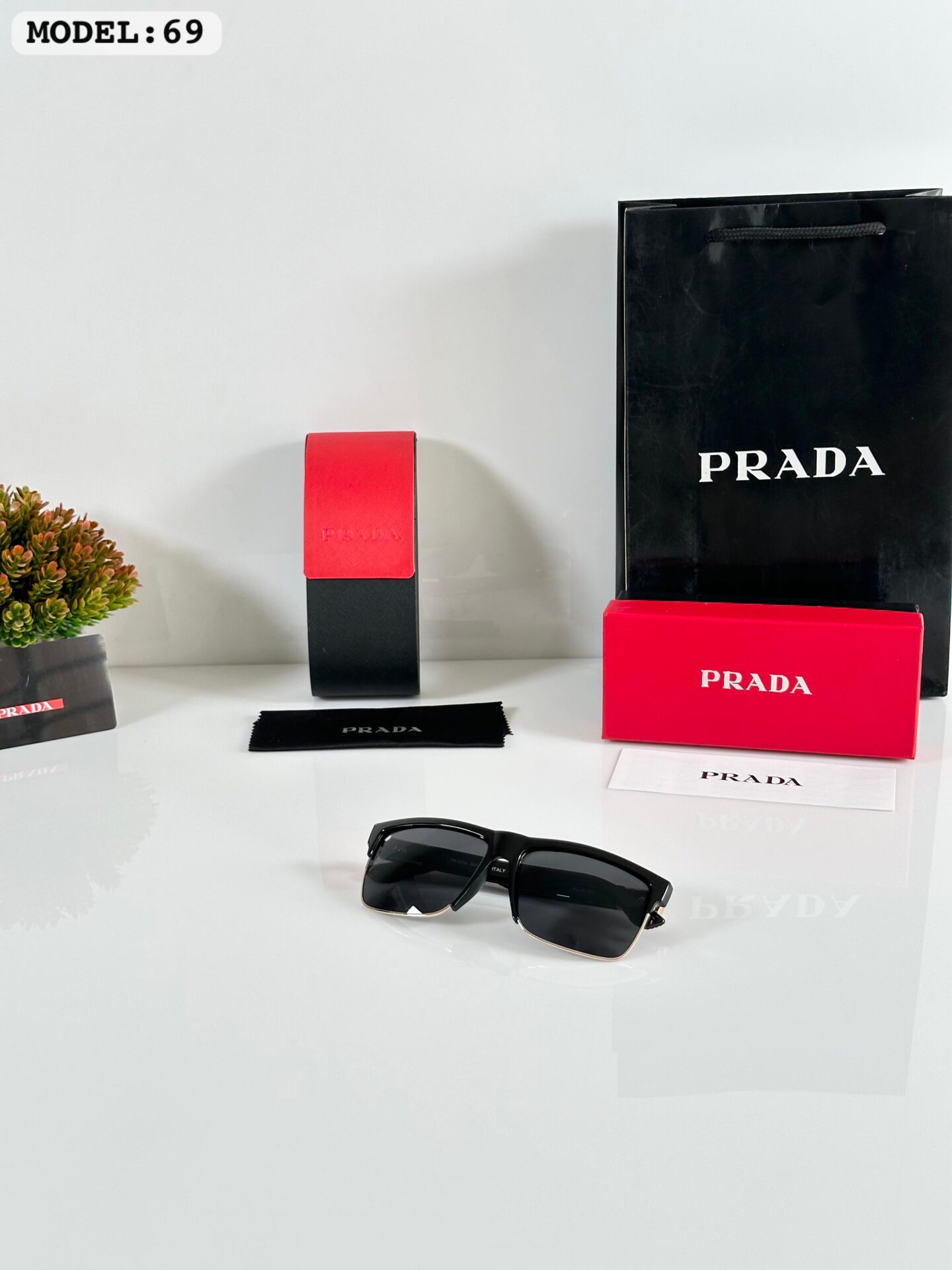 Buy First Copy Prada Men’s Sunglasses Rectangle Frame - Master Quality 7A Mirror at Lowest Price Online India