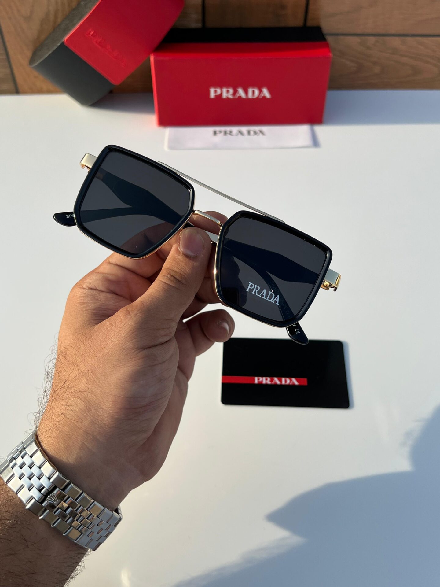 Buy First Copy Prada Square Sunglasses For Men - Master Quality 7A Mirror at Lowest Price Online India