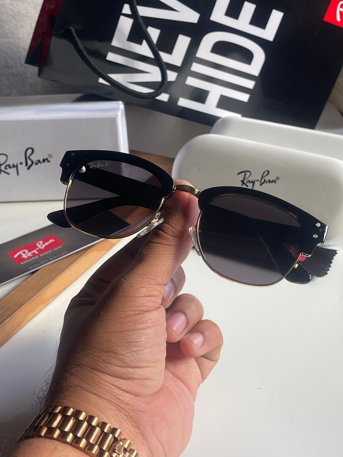 Buy First Copy Ray-Ban Clubmaster Men’s Sunglasses - Master Quality 7A Mirror at Lowest Price Online India