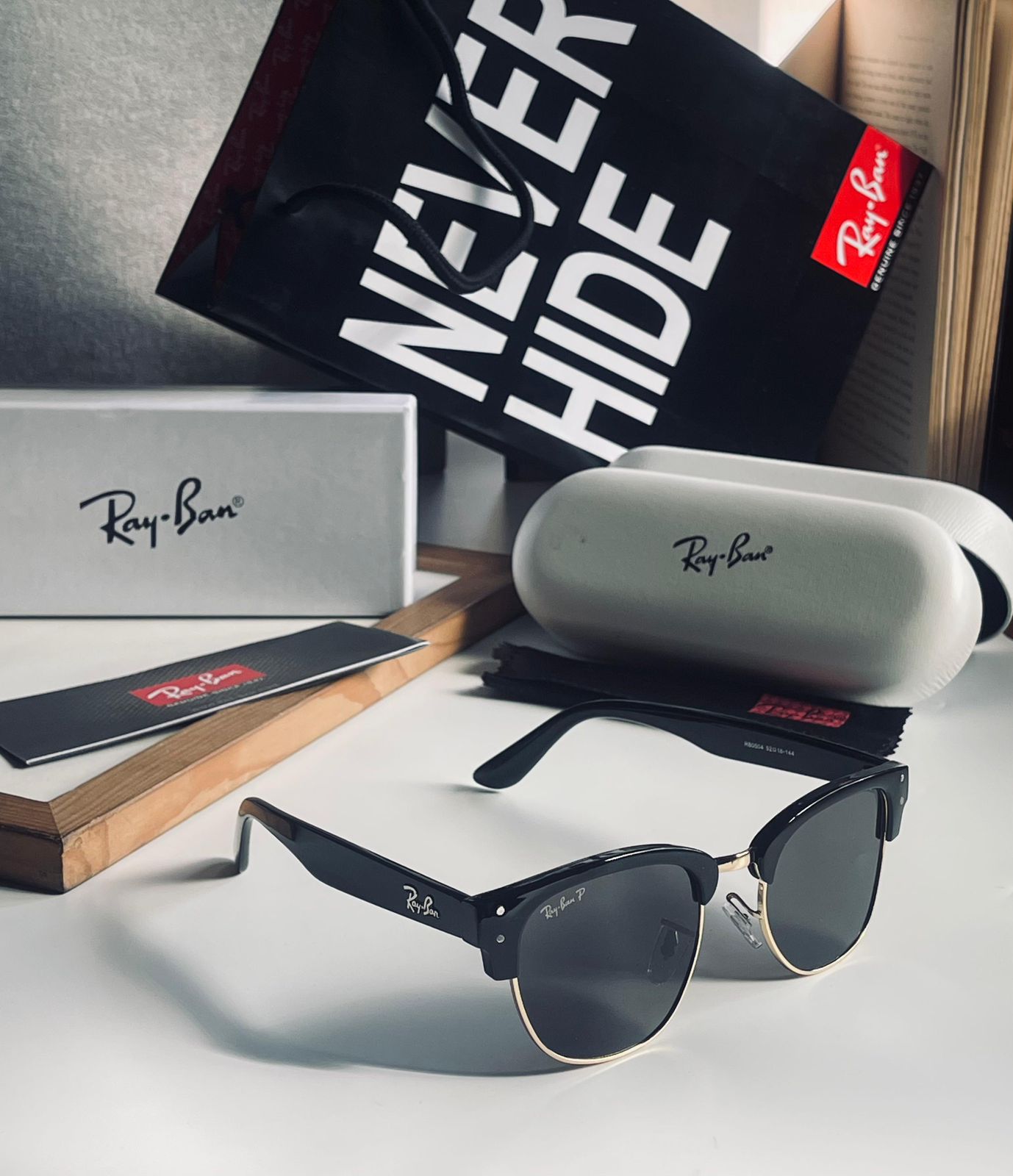 Buy First Copy Ray-Ban Clubmaster Men’s Sunglasses - Master Quality 7A Mirror at Lowest Price Online India