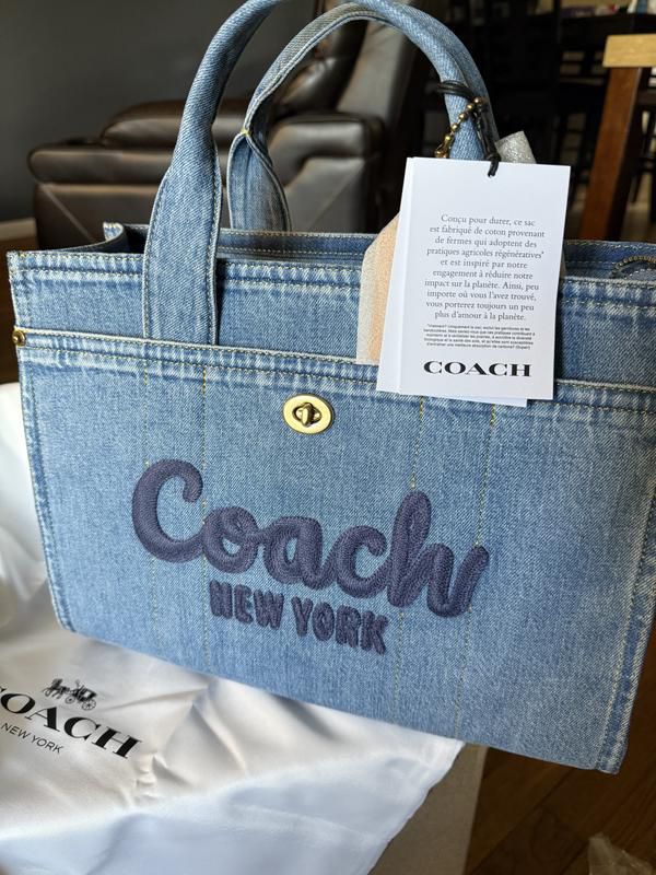 Buy First Copy Coach Denim Blue Cargo Tote Bag For Women - Master Quality 7A Mirror at Lowest Price Online India