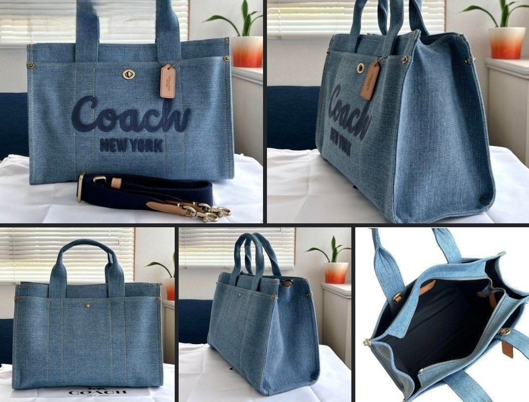 Buy First Copy Coach Denim Blue Cargo Tote Bag For Women - Master Quality 7A Mirror at Lowest Price Online India
