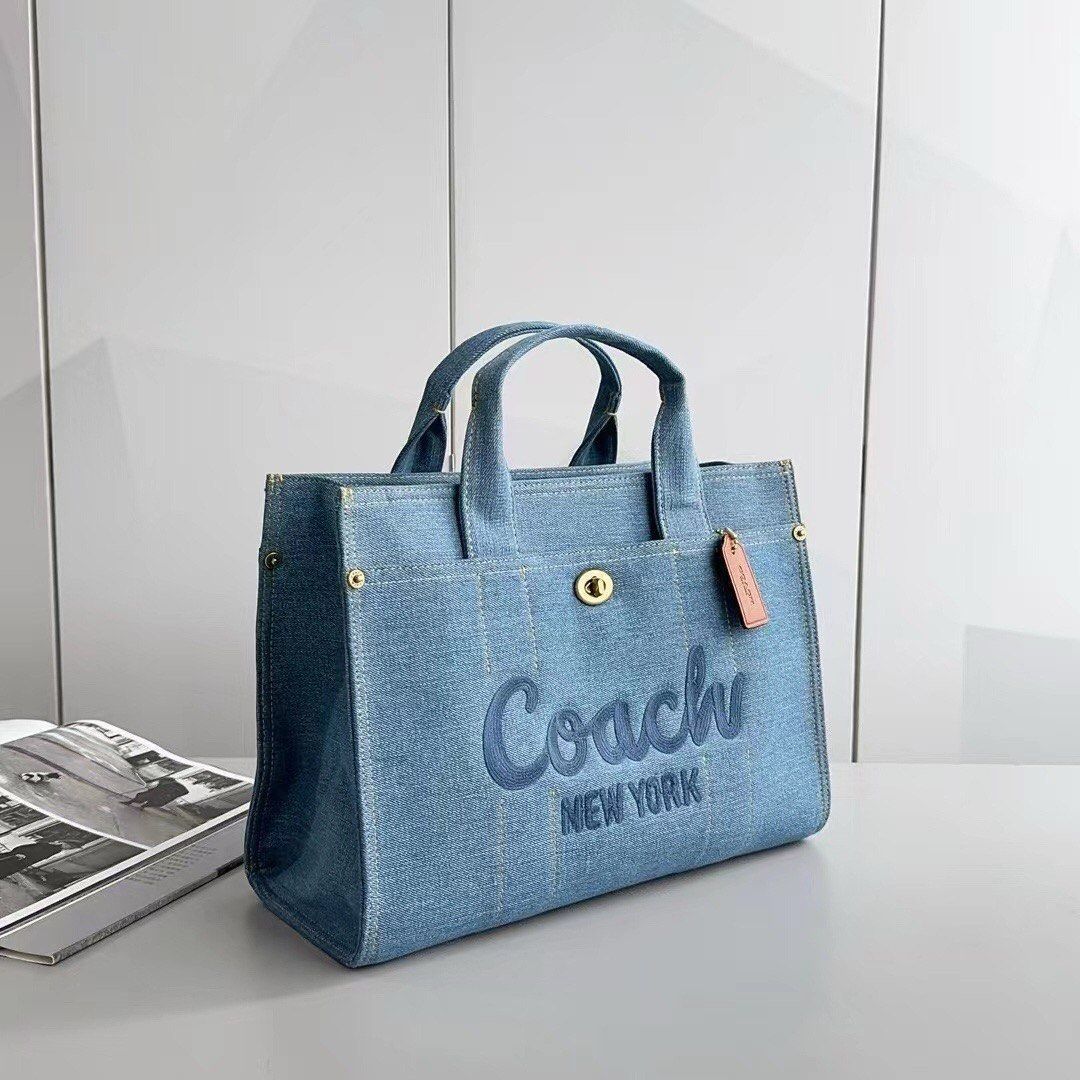 Buy First Copy Coach Denim Blue Cargo Tote Bag For Women - Master Quality 7A Mirror at Lowest Price Online India