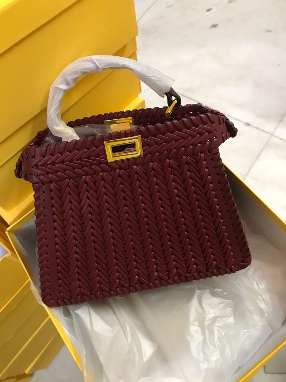 Buy First Copy Fendi Peekaboo Tote bag For Women - Master Quality 7A Mirror at Lowest Price Online India