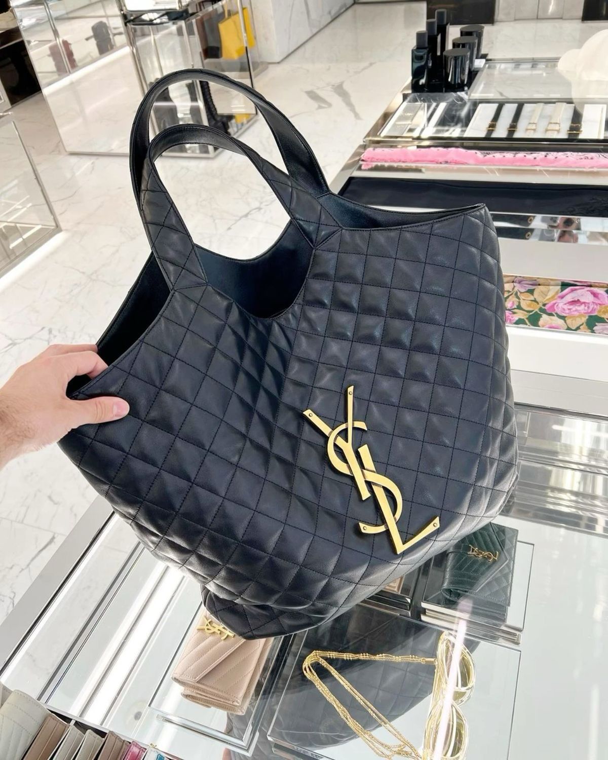 Buy First Copy YSL Yves Saint Laurent Quilted Tote Bag For Women - Master Quality 7A Mirror at Lowest Price Online India
