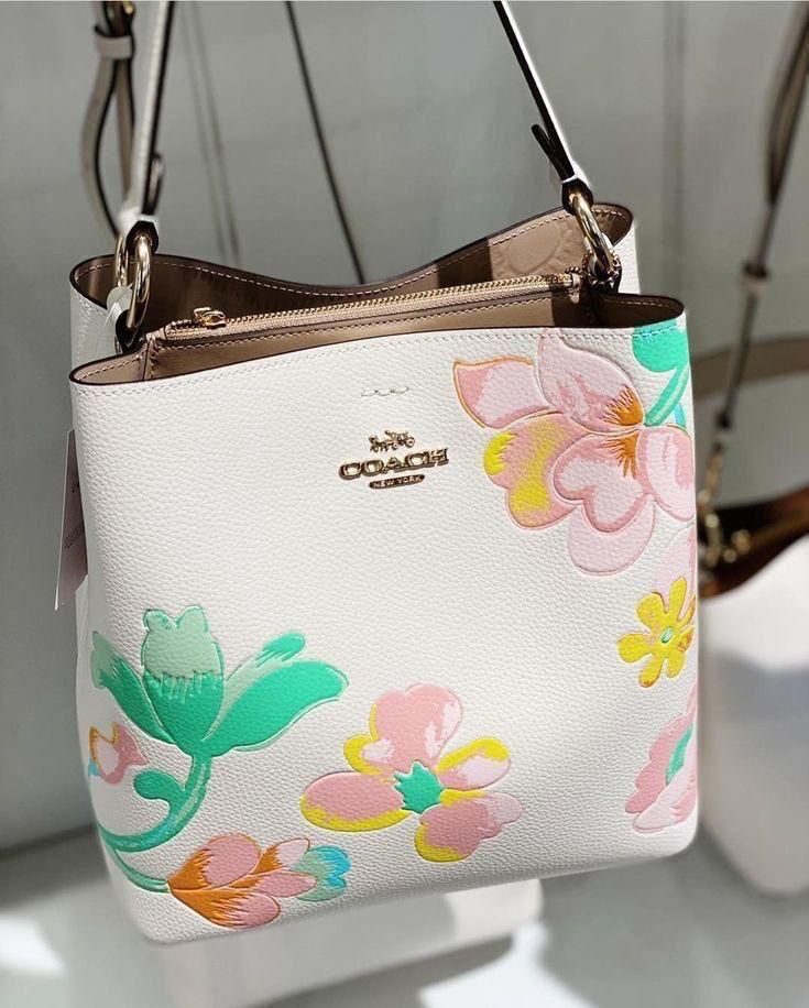 Buy First Copy Coach Originals Embossed Bucket with Dreamy Land Floral Print Women’s Tote Bag - Master Quality 7A Mirror at Lowest Price Online India