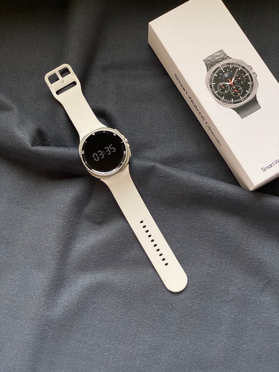 Buy First Copy Samsung Galaxy Watch8 Classic - 8th Gen 1:1 Replica – close-up showing authentic design. Cash on Delivery available, Free shipping across India, Pan India delivery, 1:1 master replica with original box