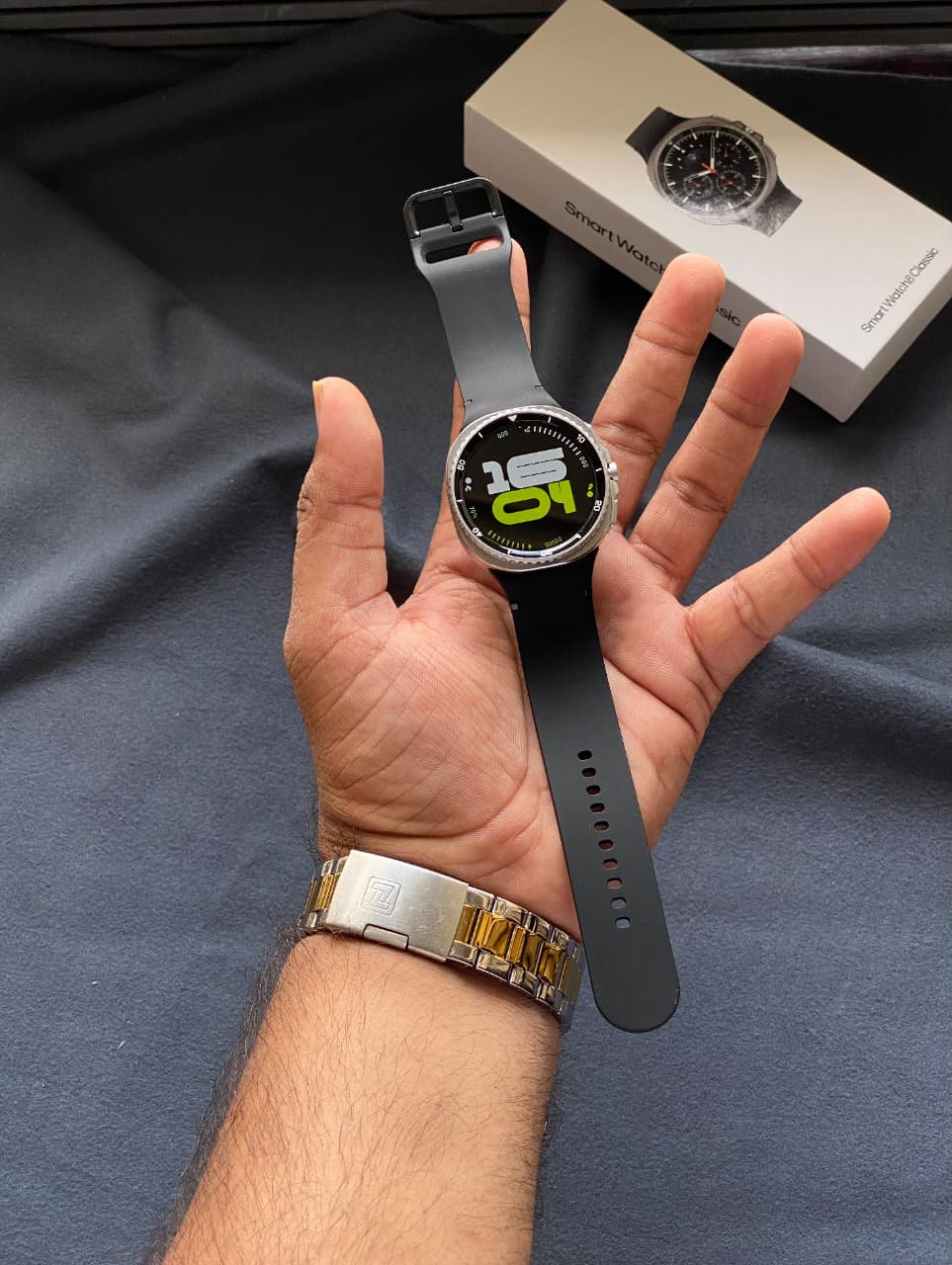 Buy First Copy Samsung Galaxy Watch8 Classic - 8th Gen 1:1 Replica – additional view showing authentic design. Cash on Delivery available, Free shipping across India, Pan India delivery, 1:1 master replica with original box