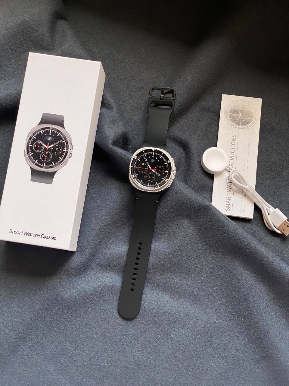Buy First Copy Samsung Galaxy Watch8 Classic - 8th Gen 1:1 Replica – detail shot showing authentic design. Cash on Delivery available, Free shipping across India, Pan India delivery, 1:1 master replica with original box