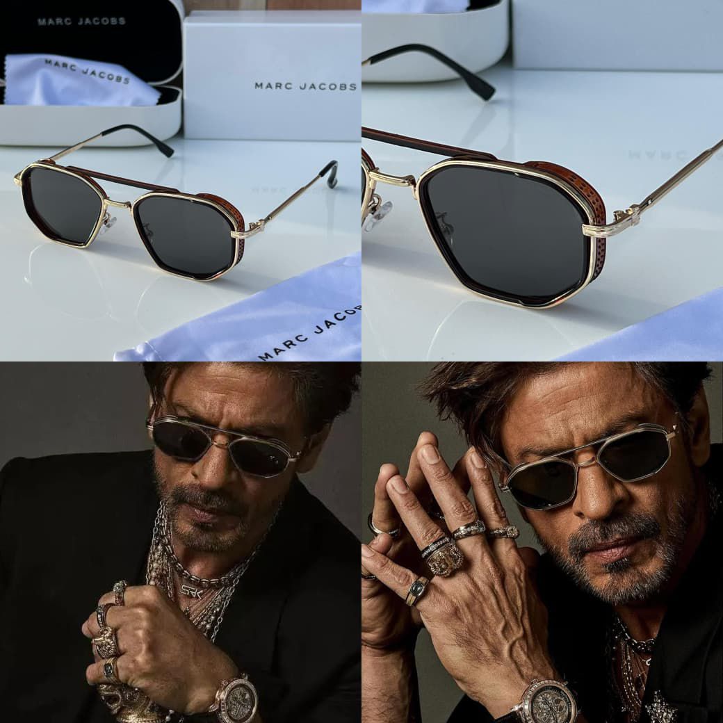 Buy First Copy Marc Jacobs Hexagon Men's Sunglasses – packaging showing authentic design. Cash on Delivery available, Free shipping across India, Pan India delivery, UV400 protection lenses