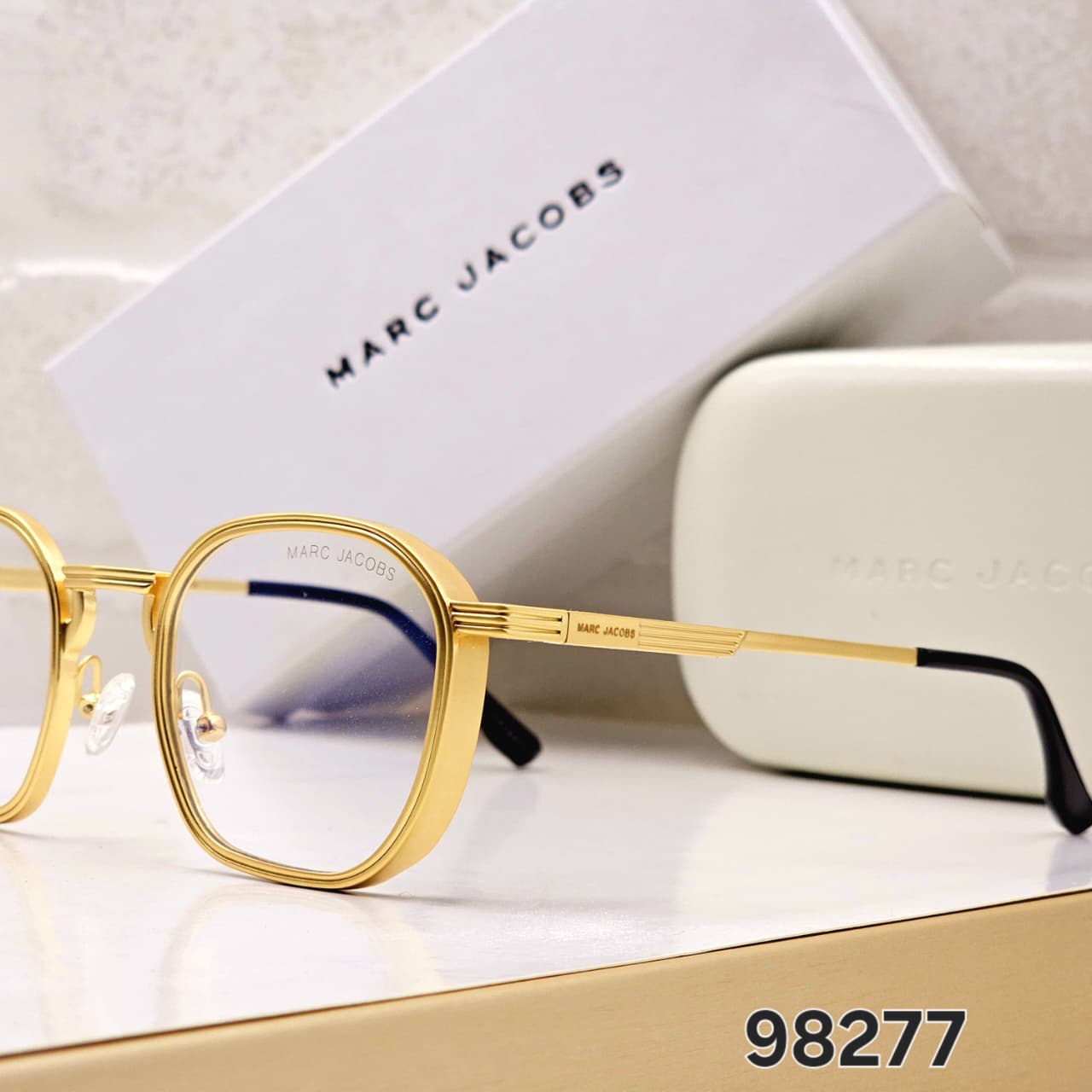 Buy First Copy Marc Jacobs Gold Square Eyewear – Unisex Sunglasses - Master Quality 7A Mirror at Lowest Price Online India