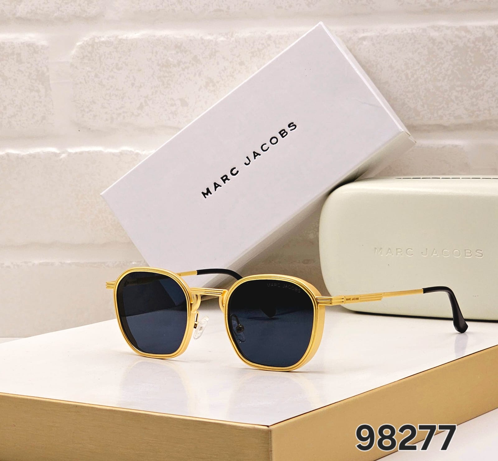 Buy First Copy Marc Jacobs Gold Square Eyewear – Unisex Sunglasses - Master Quality 7A Mirror at Lowest Price Online India