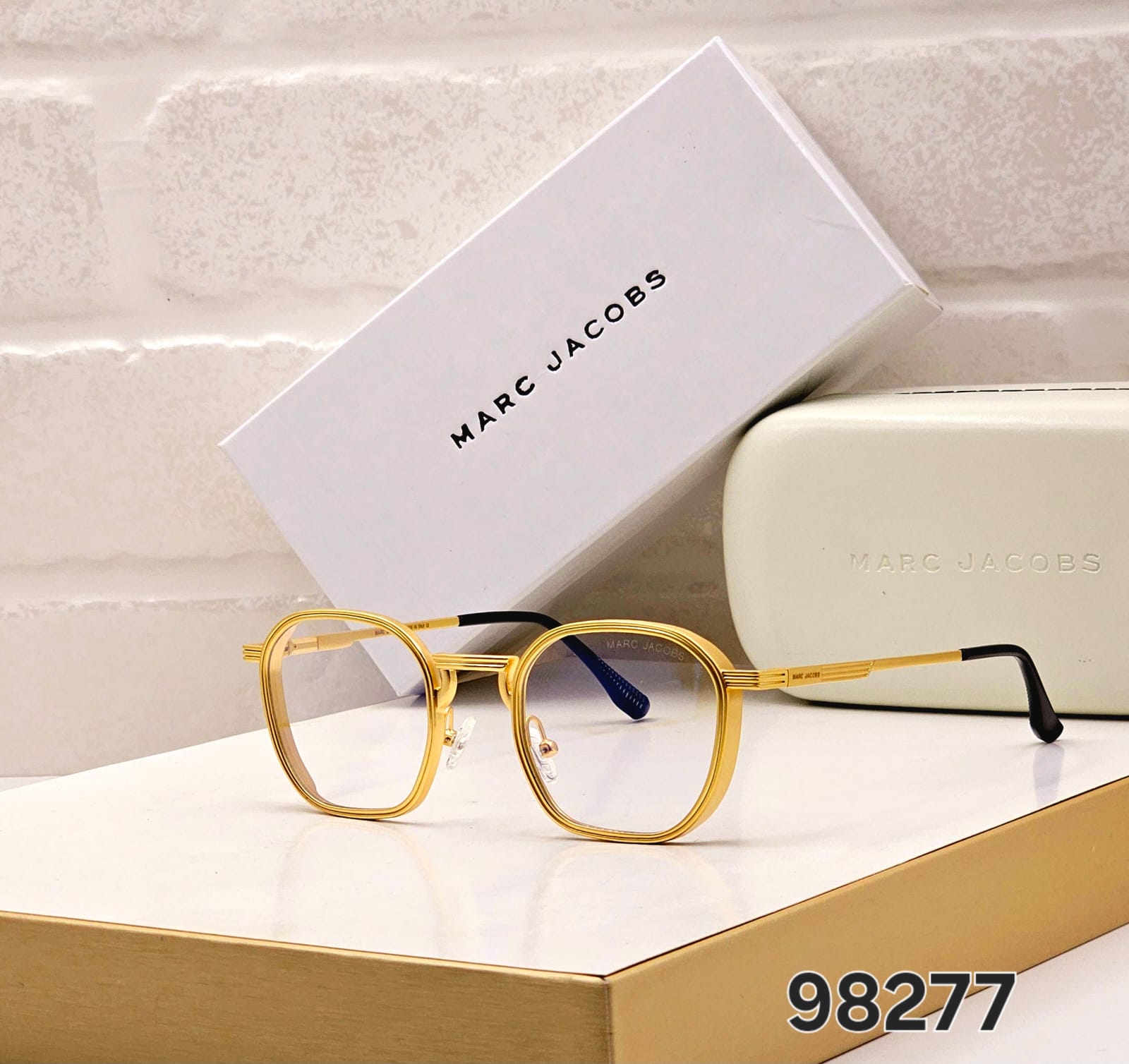 Buy First Copy Marc Jacobs Gold Square Eyewear – Unisex Sunglasses - Master Quality 7A Mirror at Lowest Price Online India