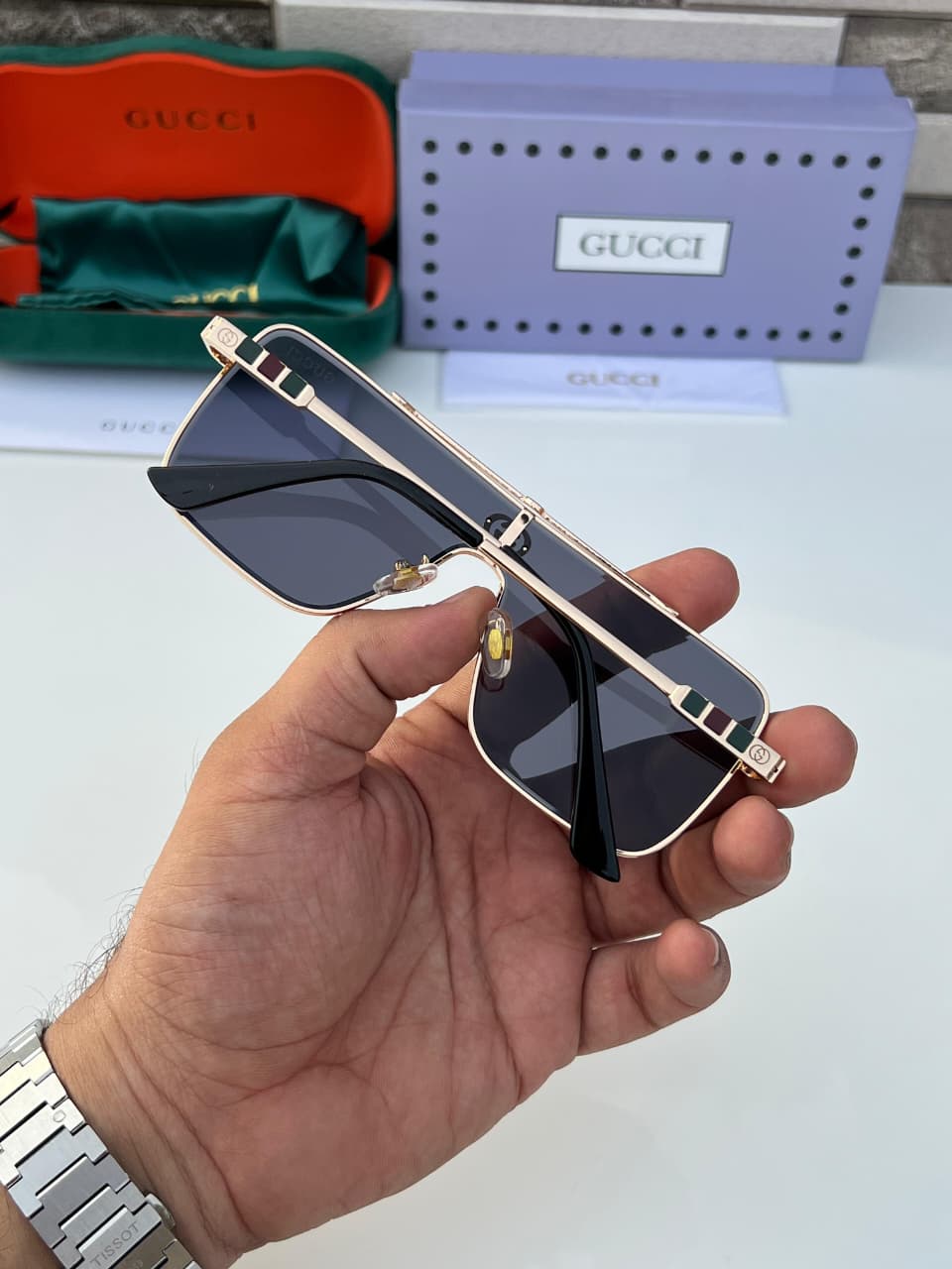 Buy First Copy Gucci Square Shield Men’s Sunglasses - Master Quality 7A Mirror at Lowest Price Online India