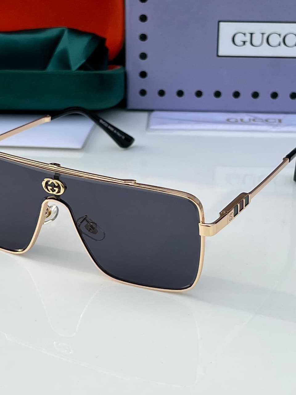 Buy First Copy Gucci Square Shield Men’s Sunglasses - Master Quality 7A Mirror at Lowest Price Online India