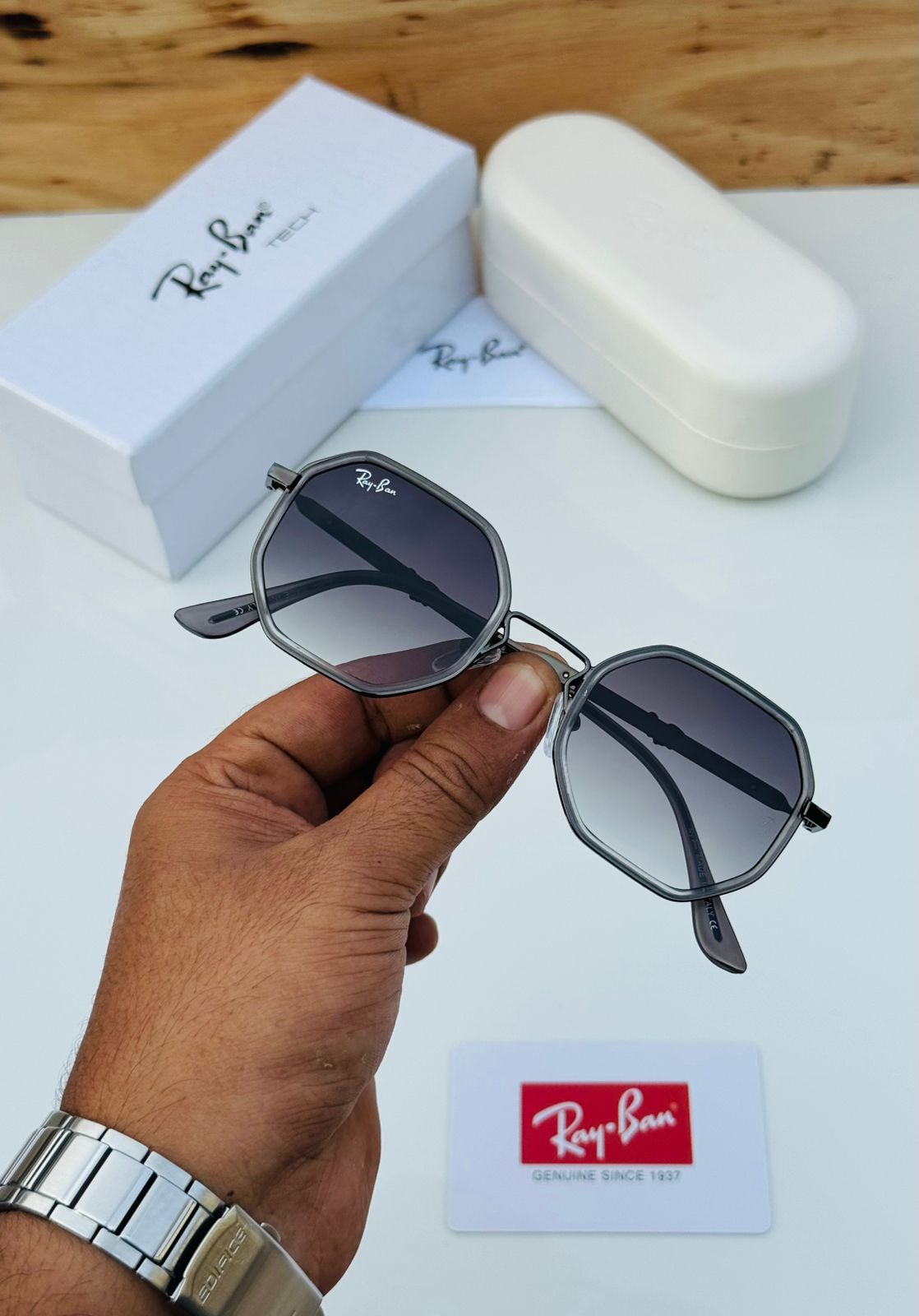 Buy First Copy Ray Ban Octagon Tech Series Men’s Sunglasses - Master Quality 7A Mirror at Lowest Price Online India