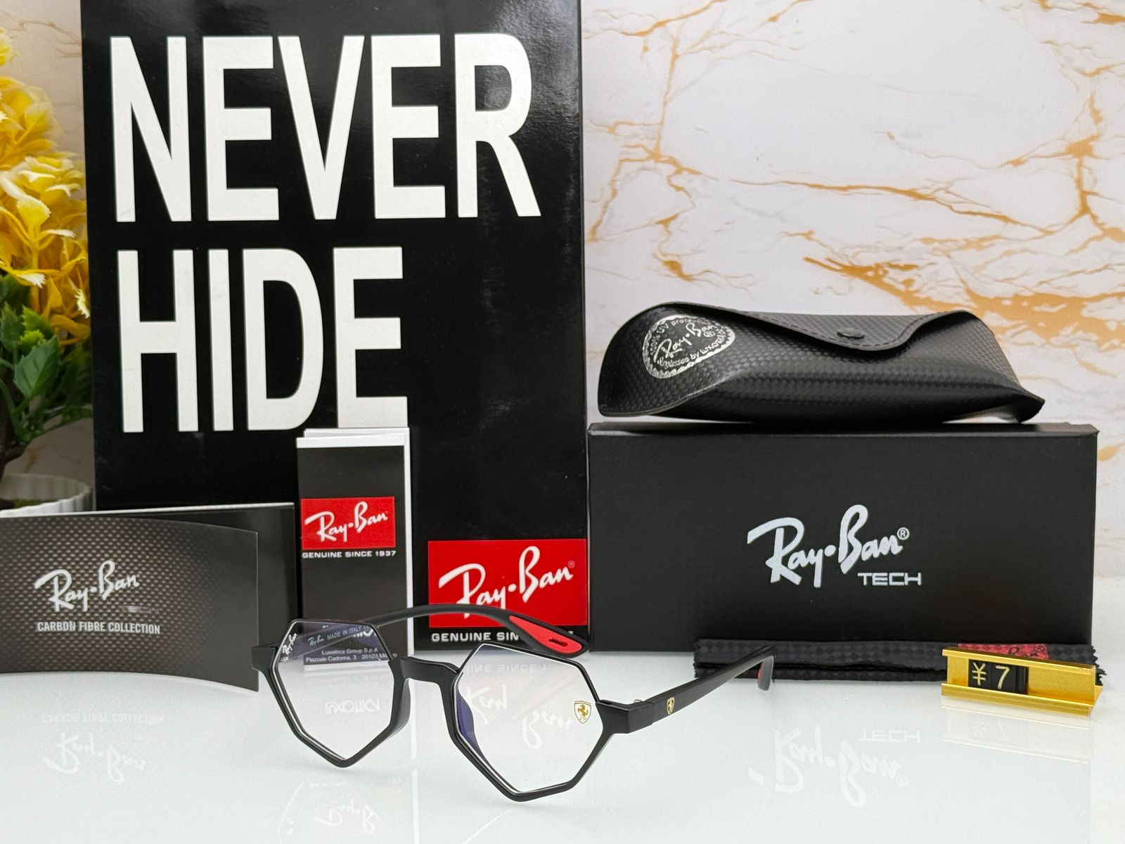 Buy First Copy Ray-Ban Hexa Carbon Fiber Collection Men’s Sunglasses - Master Quality 7A Mirror at Lowest Price Online India