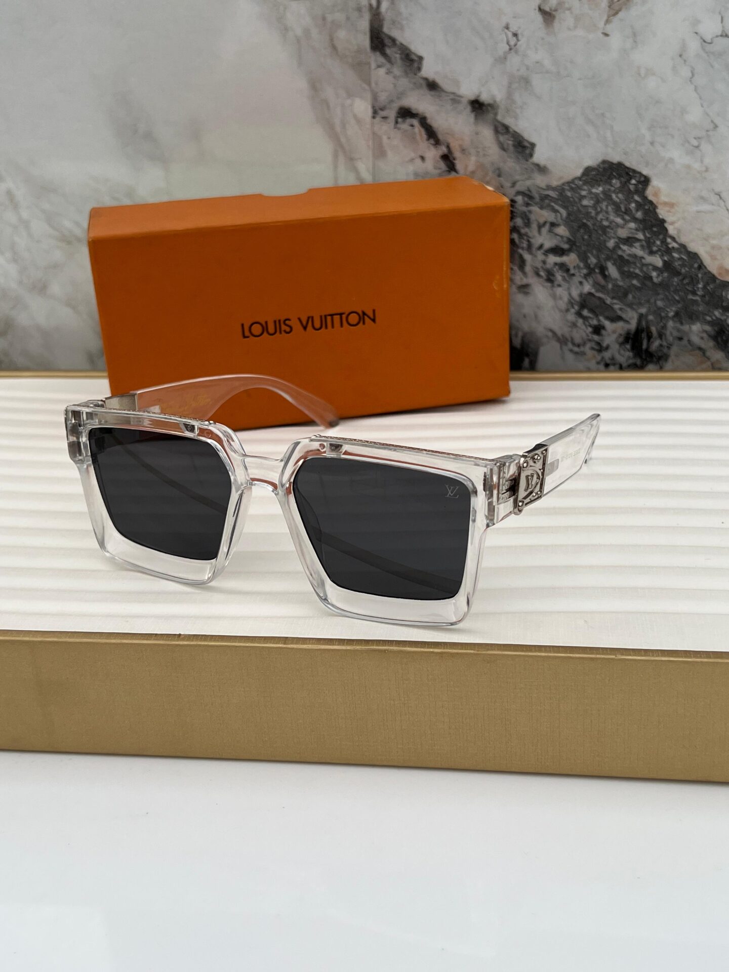 Buy First Copy Louis Vuitton Transparent Square Men’s Sunglasses - Master Quality 7A Mirror at Lowest Price Online India