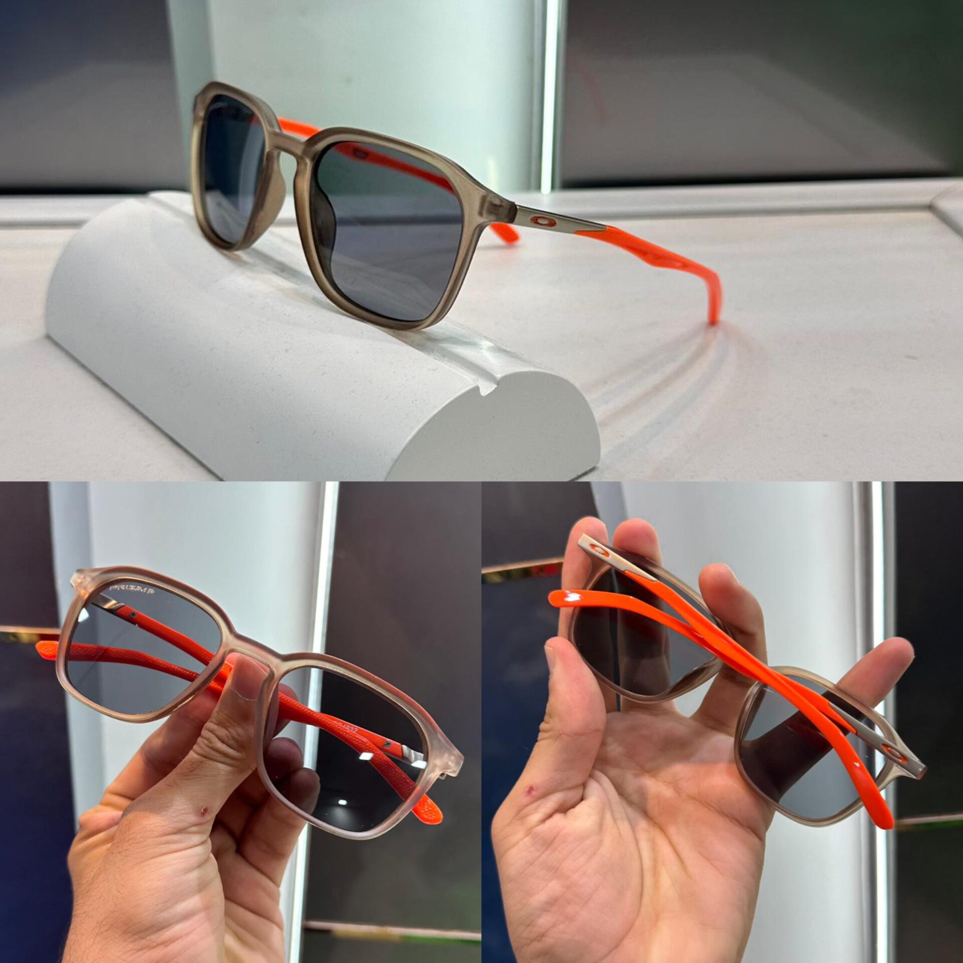 Buy First Copy Oakley Transparent Brown/Orange Wayfarer Men’s Sunglasses - Master Quality 7A Mirror at Lowest Price Online India