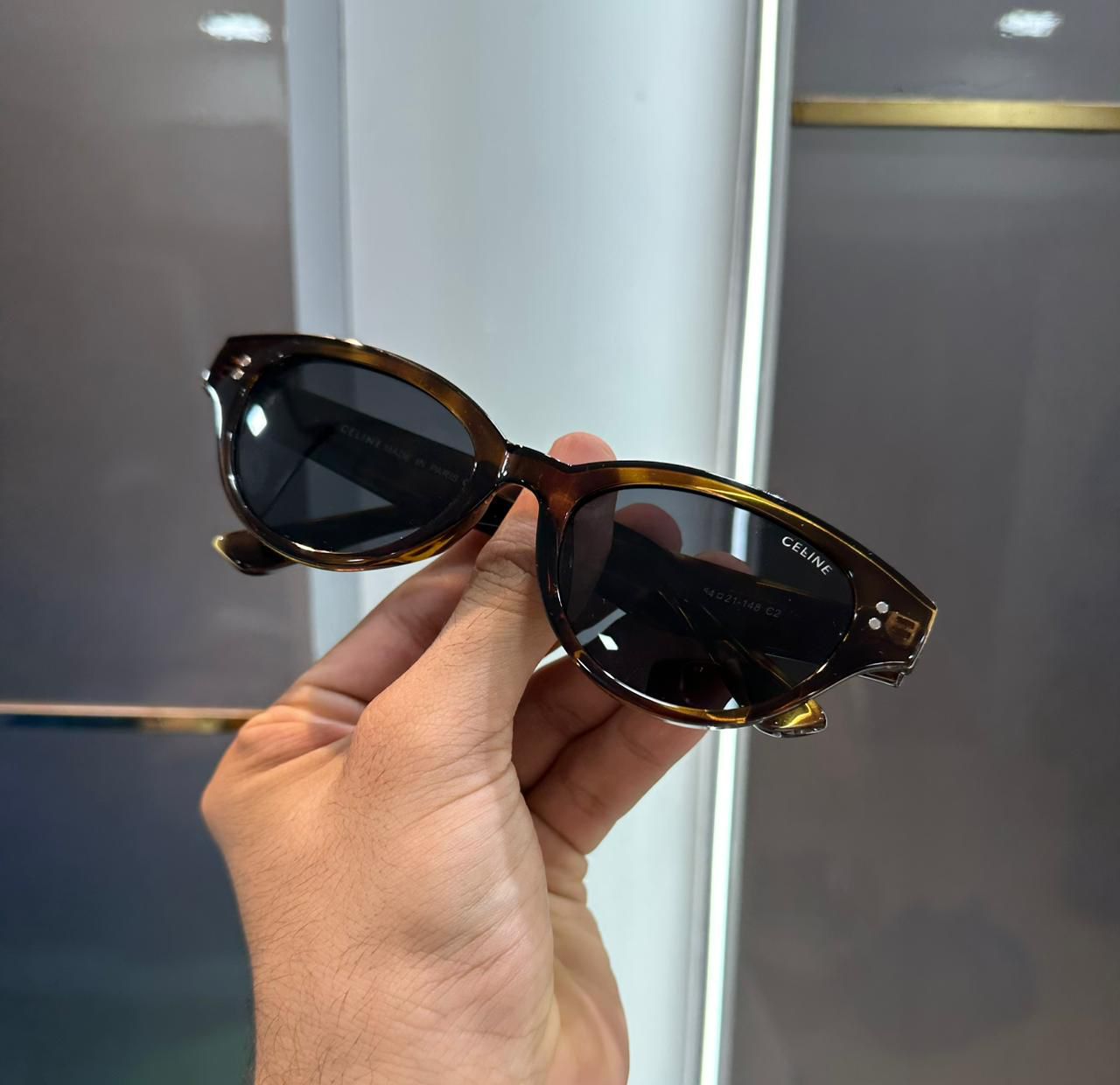 Buy First Copy Celine Oval Brown Havana Women Sunglasses - Master Quality 7A Mirror at Lowest Price Online India