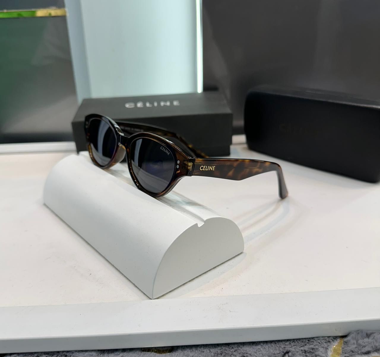 Buy First Copy Celine Oval Brown Havana Women Sunglasses - Master Quality 7A Mirror at Lowest Price Online India