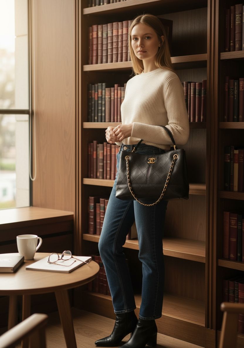 Buy First Copy CHANEL Shopping Bag Single Handle Tote For Women - Master Quality 7A Mirror at Lowest Price Online India