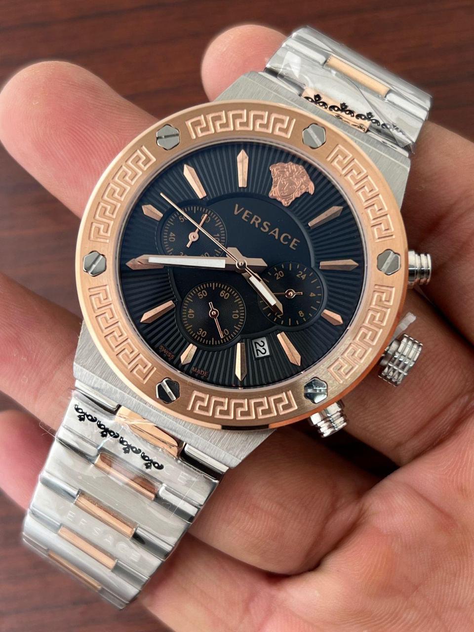 Buy First Copy Versace Chronograph Men’s Watch 40mm - Master Quality 7A Mirror at Lowest Price Online India
