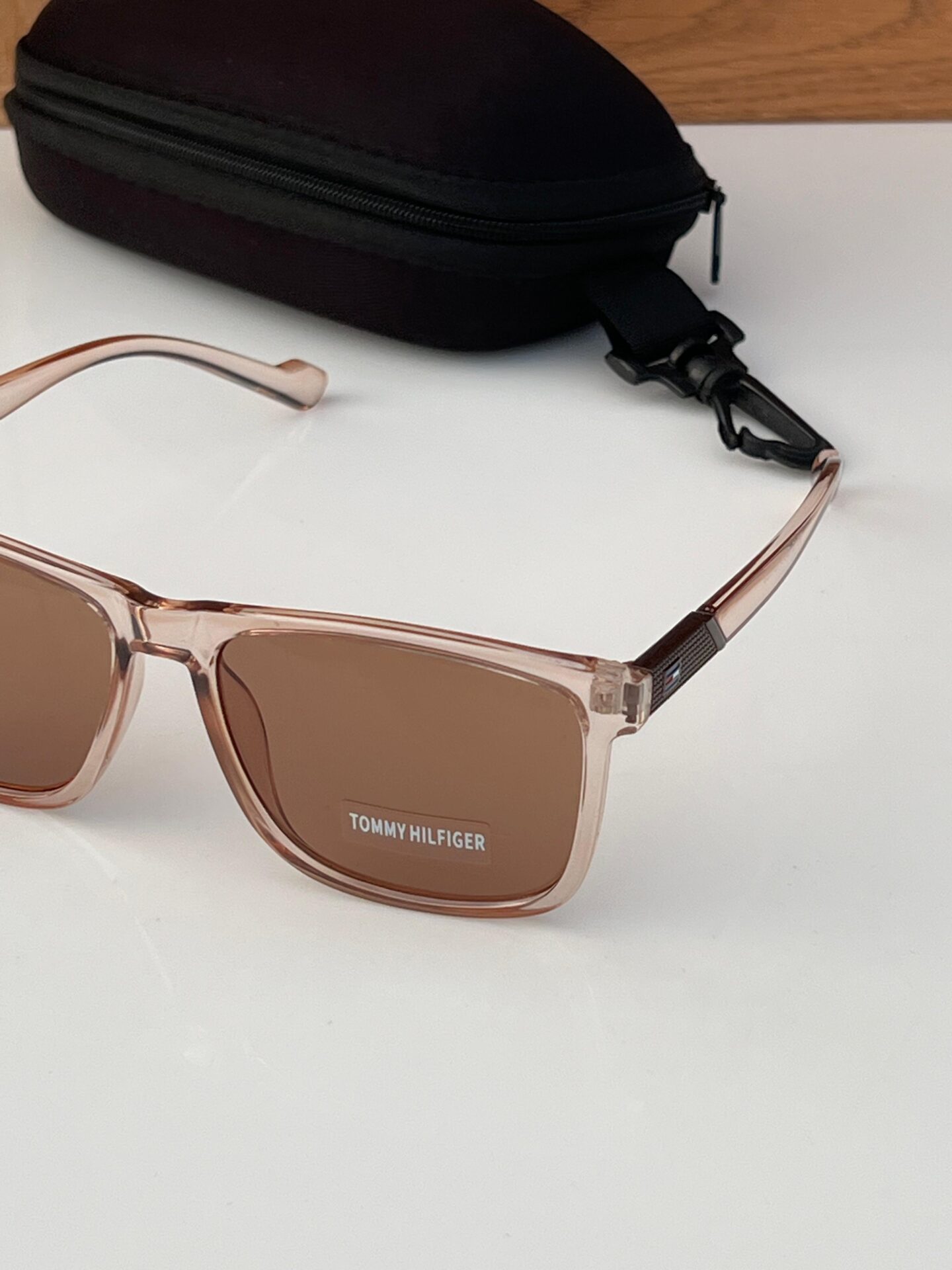 Buy First Copy Tommy Hilfiger Transparent brown square acetate frame Men’s Sunglasses - Master Quality 7A Mirror at Lowest Price Online India