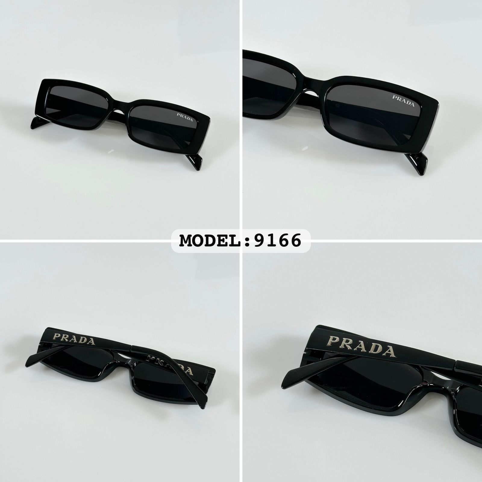 Buy First Copy Prada rectangular Unisex Sunglasses – close-up showing authentic design. Cash on Delivery available, Free shipping across India, Pan India delivery, UV400 protection lenses