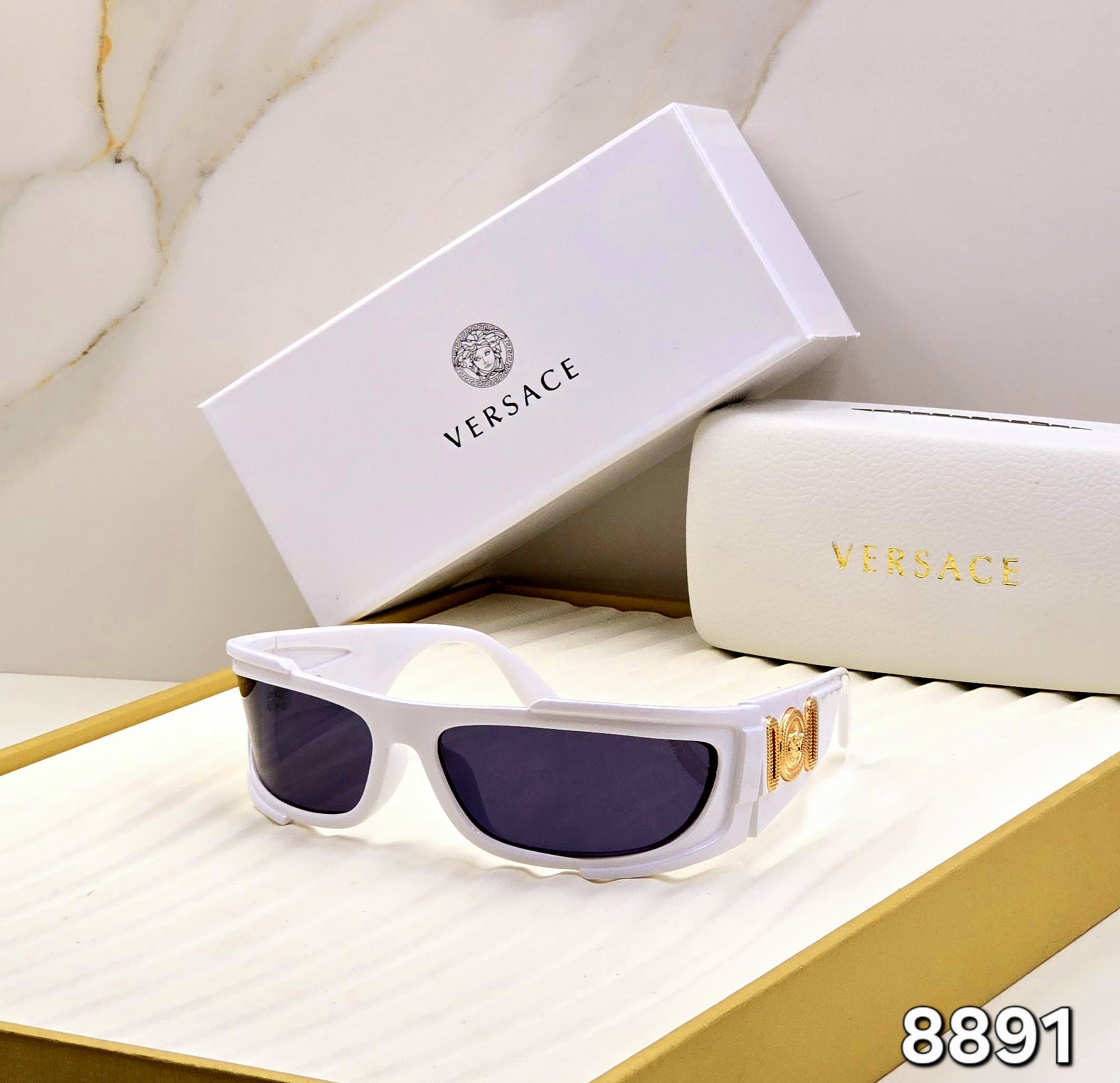 Buy First Copy Versace rectangular/visor style Unisex Sunglasses - Master Quality 7A Mirror at Lowest Price Online India