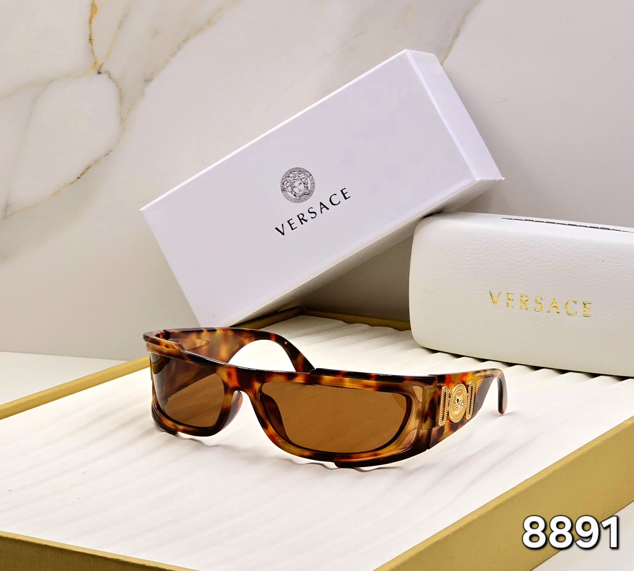 Buy First Copy Versace rectangular/visor style Unisex Sunglasses - Master Quality 7A Mirror at Lowest Price Online India