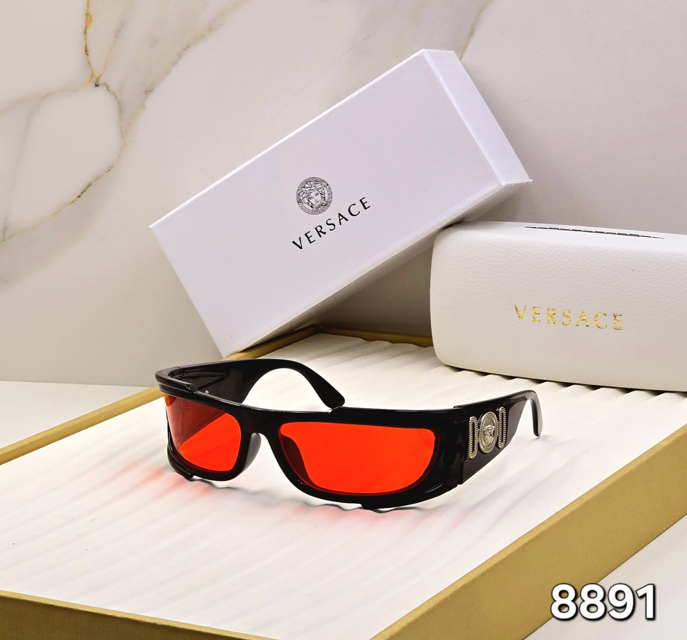 Buy First Copy Versace rectangular/visor style Unisex Sunglasses - Master Quality 7A Mirror at Lowest Price Online India