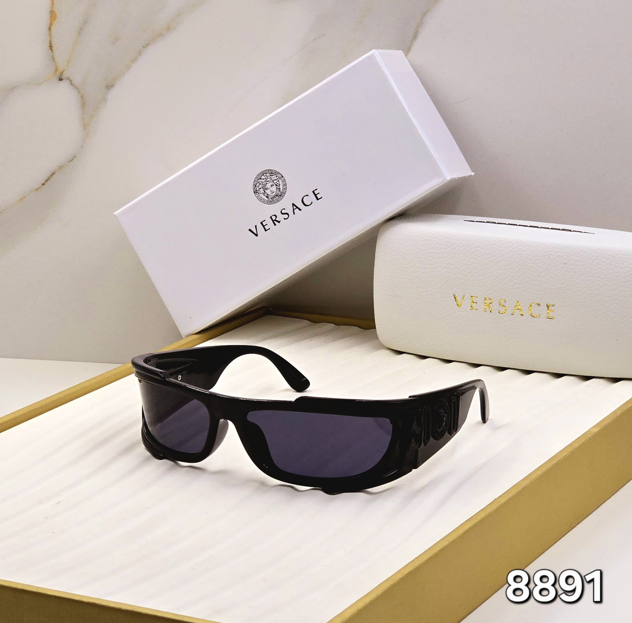 Buy First Copy Versace rectangular/visor style Unisex Sunglasses - Master Quality 7A Mirror at Lowest Price Online India