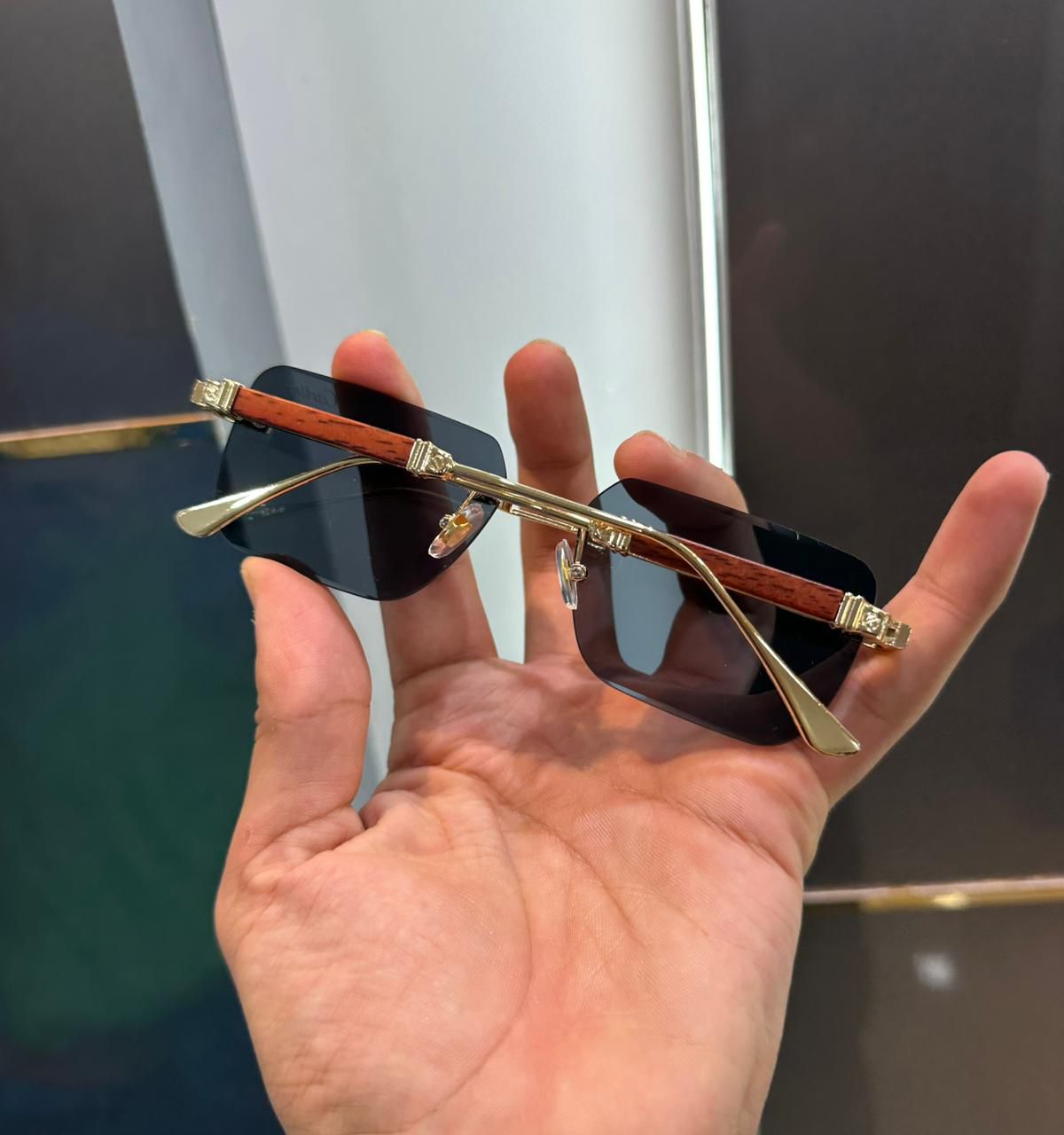 Buy First Copy Cartier Men’s Rimless Sunglasses - Master Quality 7A Mirror at Lowest Price Online India
