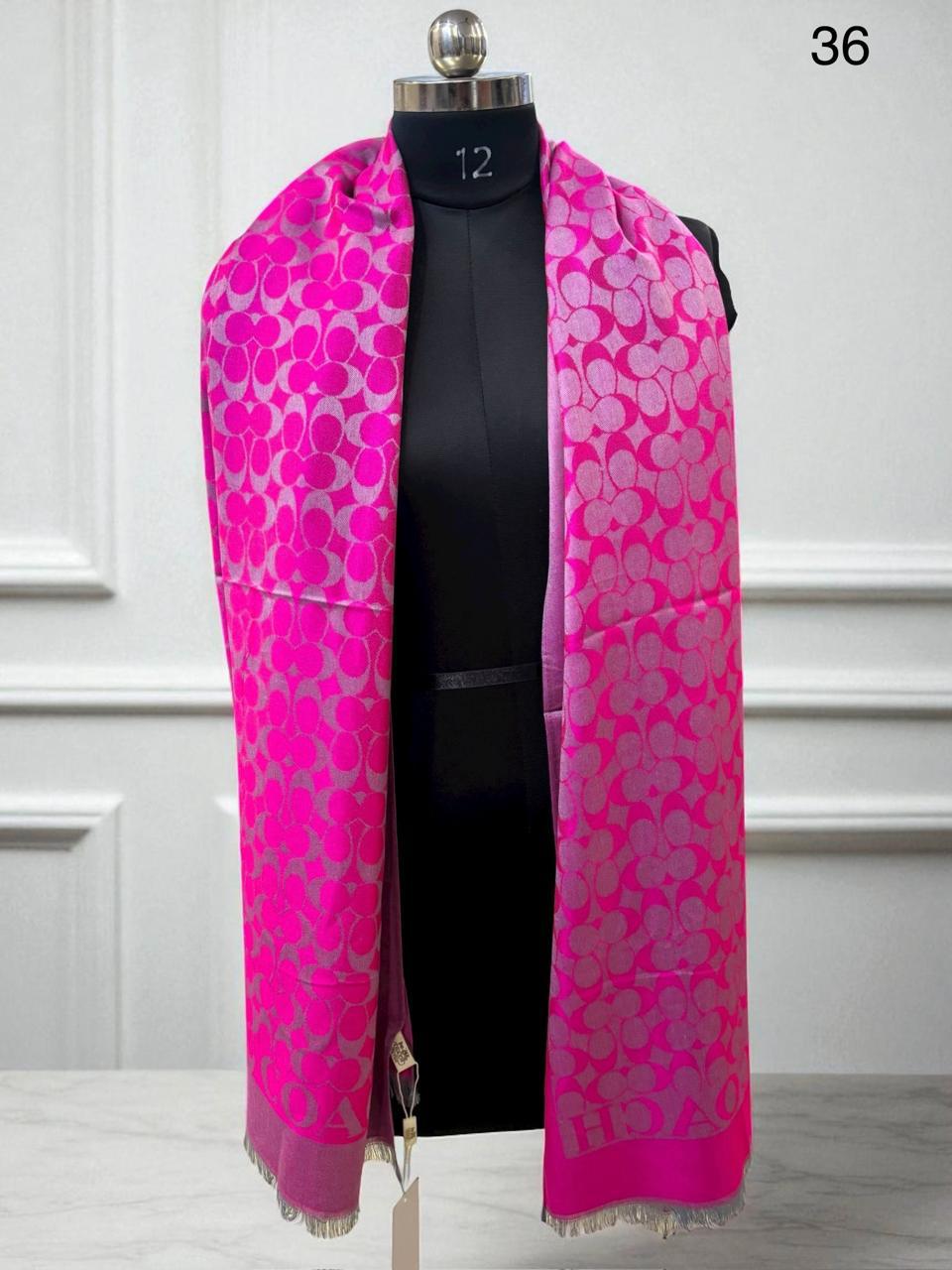 Buy First Copy Coach Semi Woollen Logo Stole - Master Quality 7A Mirror at Lowest Price Online India