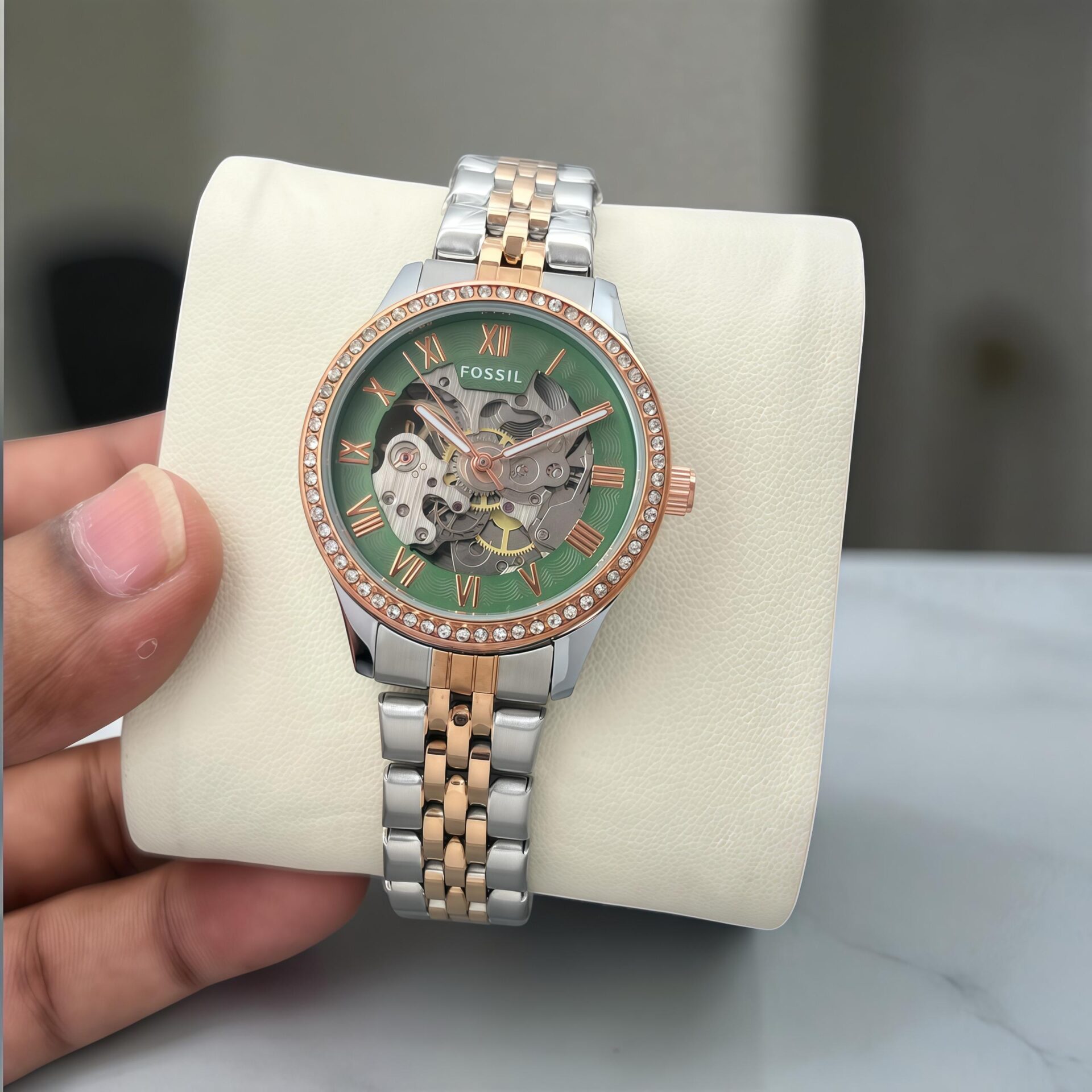Buy First Copy Fossil Women’s Automatic Skeleton Watch 34mm - Master Quality 7A Mirror at Lowest Price Online India