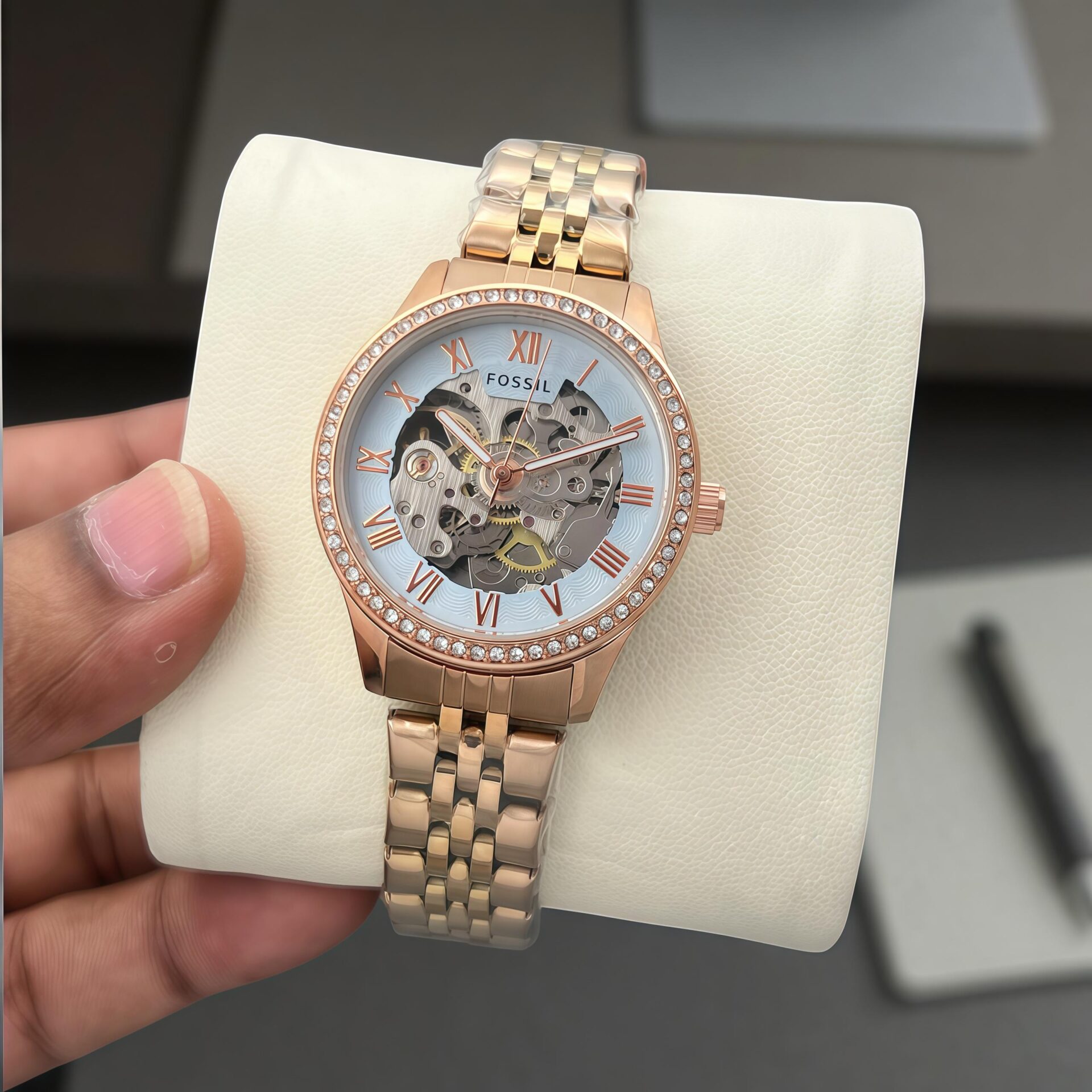 Buy First Copy Fossil Women’s Automatic Skeleton Watch 34mm - Master Quality 7A Mirror at Lowest Price Online India