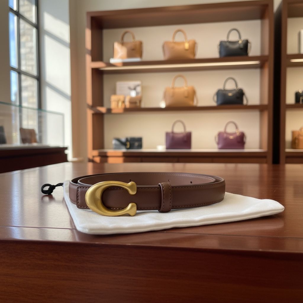 Buy First Copy Coach Authentic Pure Leather Unisex Belt - Master Quality 7A Mirror at Lowest Price Online India
