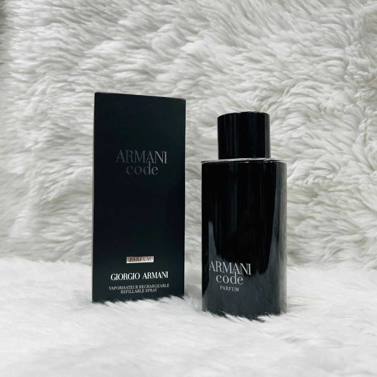 Buy First Copy Giorgio Armani Code Parfum 100ml Men’s Refillable Luxury Signature Edition - Master Quality 7A Mirror at Lowest Price Online India