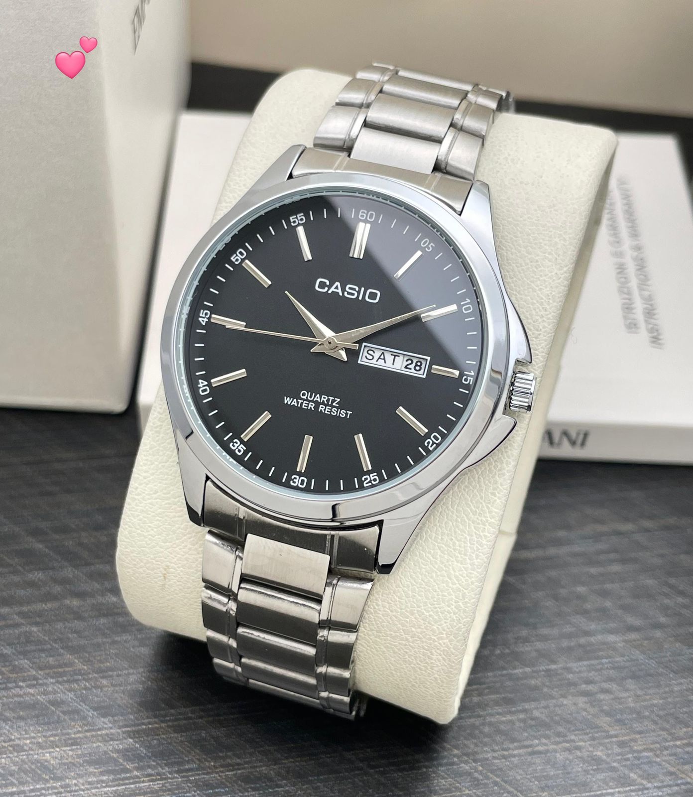 Buy First Copy Casio Day-Date Stainless Steel 42mm Quartz Movement Men’s Watch - Master Quality 7A Mirror at Lowest Price Online India