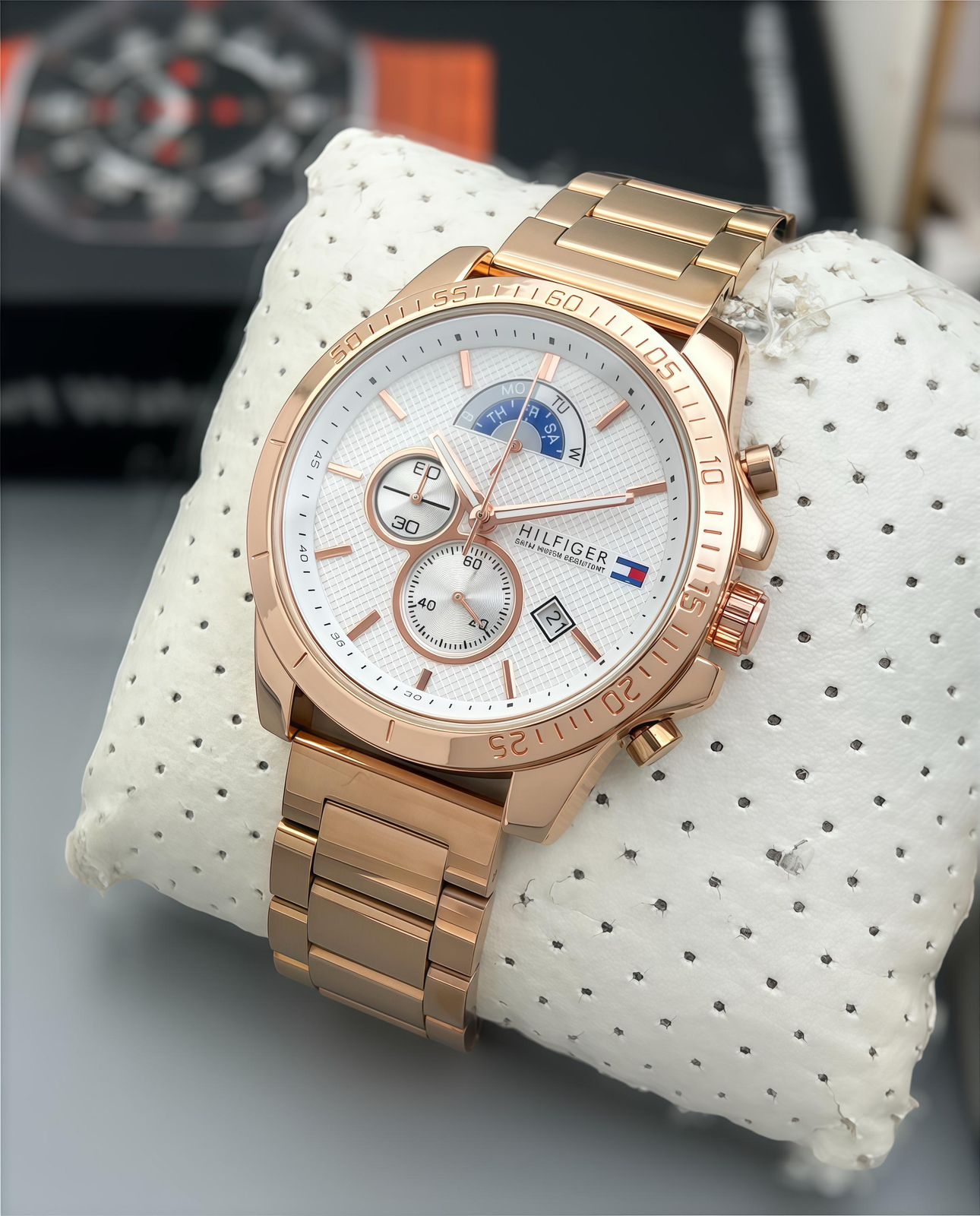 Buy First Copy Tommy Hilfiger 42mm Chronograph Stainless Steel Men’s Watch - Master Quality 7A Mirror at Lowest Price Online India