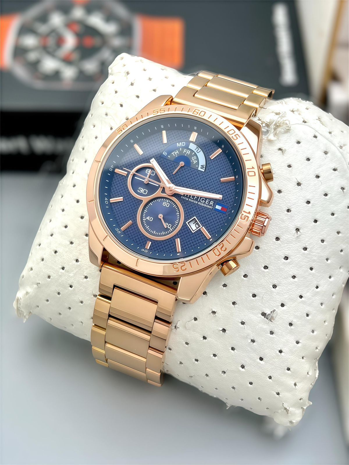Buy First Copy Tommy Hilfiger 42mm Chronograph Stainless Steel Men’s Watch - Master Quality 7A Mirror at Lowest Price Online India