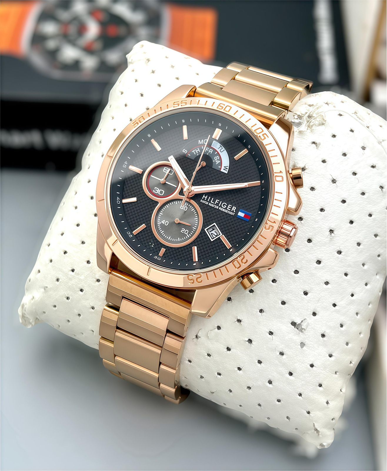 Buy First Copy Tommy Hilfiger 42mm Chronograph Stainless Steel Men’s Watch - Master Quality 7A Mirror at Lowest Price Online India
