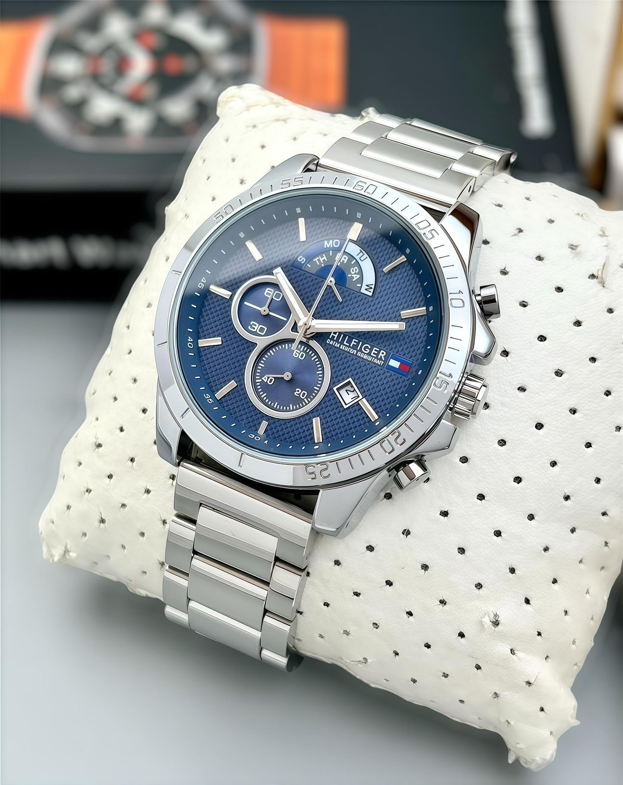 Buy First Copy Tommy Hilfiger 42mm Chronograph Stainless Steel Men’s Watch - Master Quality 7A Mirror at Lowest Price Online India
