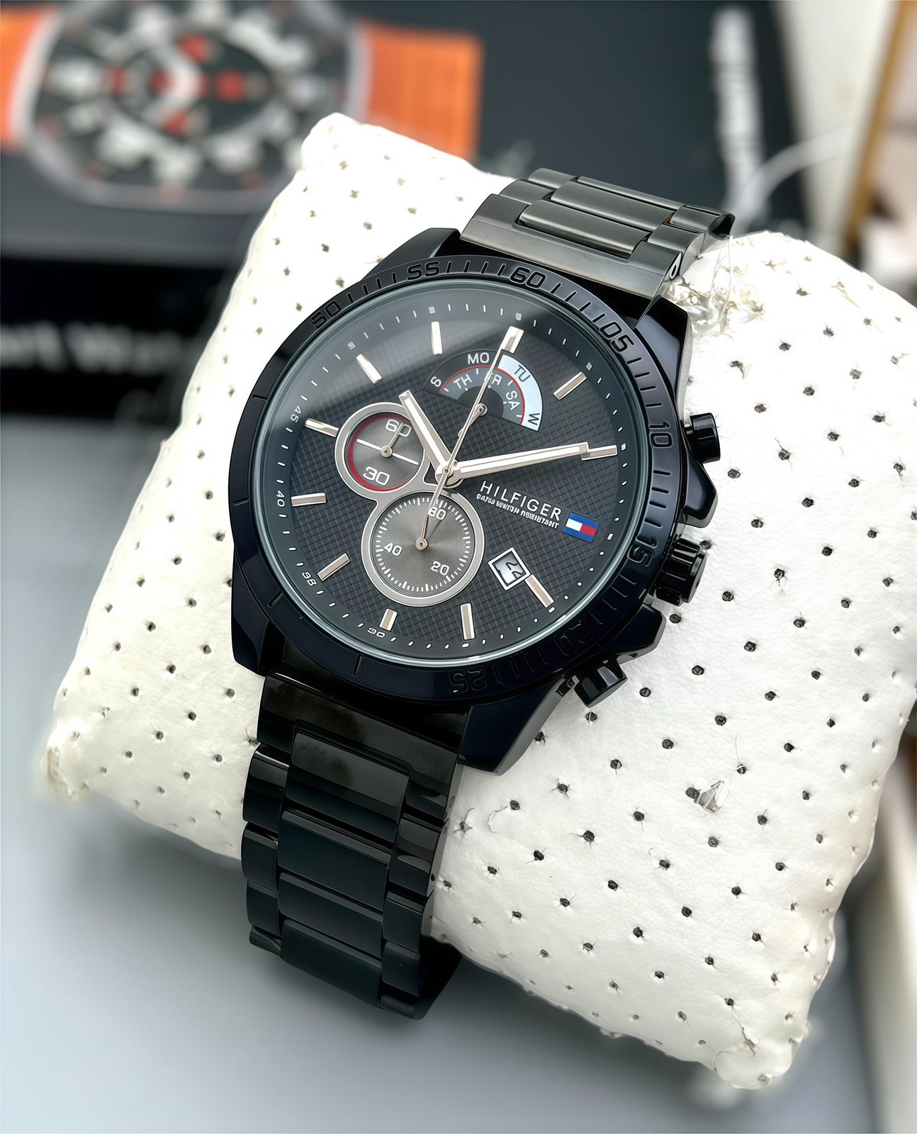Buy First Copy Tommy Hilfiger 42mm Chronograph Stainless Steel Men’s Watch - Master Quality 7A Mirror at Lowest Price Online India