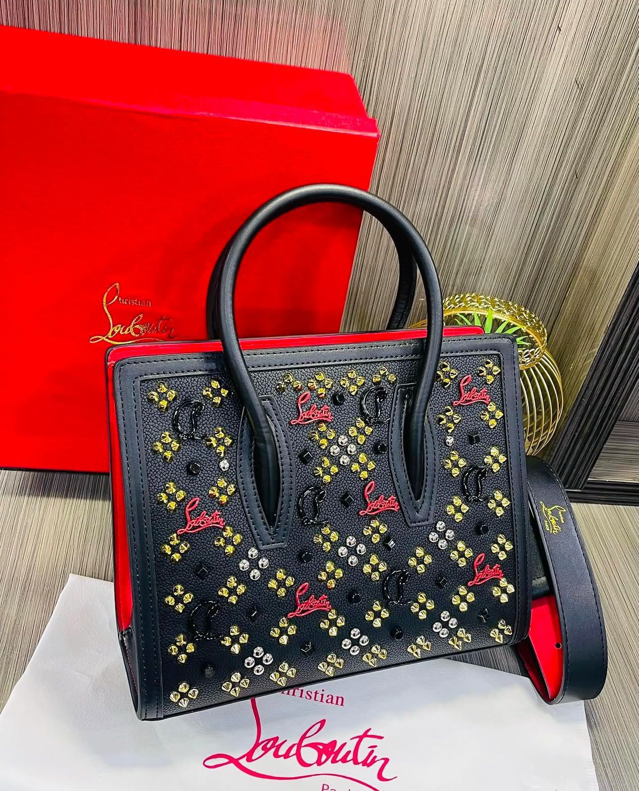 Buy First Copy Christian Louboutin Paloma S Medium Size Studded Tote Bag For Women - Master Quality 7A Mirror at Lowest Price Online India
