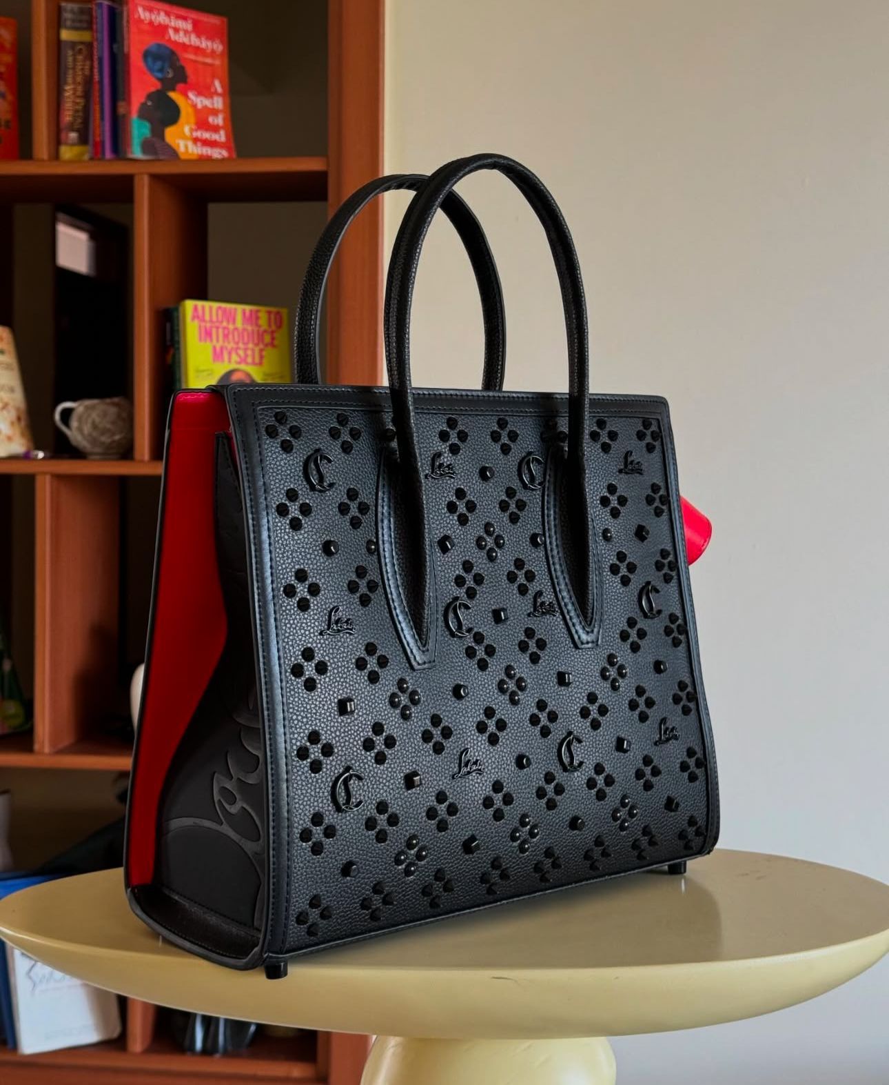 Buy First Copy Christian Louboutin Paloma S Medium Size Studded Tote Bag For Women - Master Quality 7A Mirror at Lowest Price Online India