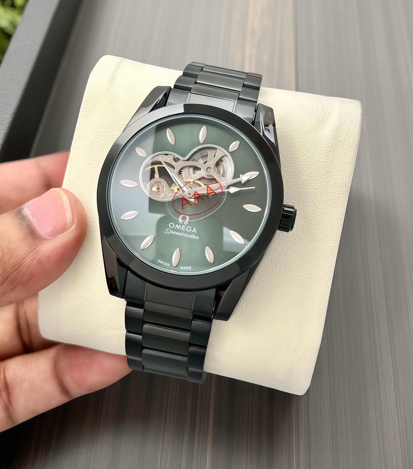 Buy First Copy Omega Speedmaster Skeleton Black 43mm Automatic Men’s Watch - Master Quality 7A Mirror at Lowest Price Online India